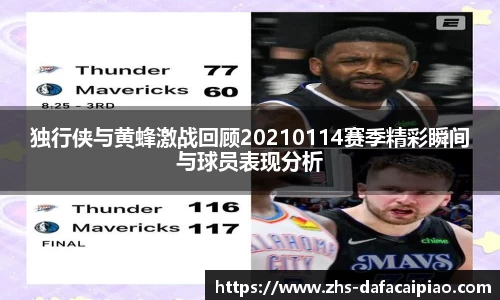 独行侠与黄蜂激战回顾20210114赛季精彩瞬间与球员表现分析