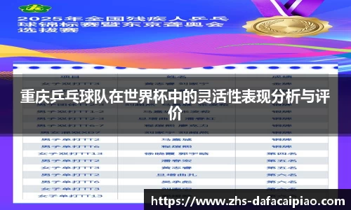 重庆乒乓球队在世界杯中的灵活性表现分析与评价